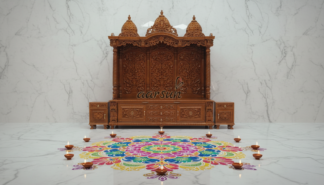 Unique Handcrafted Mandir Designs for Spiritual Interiors